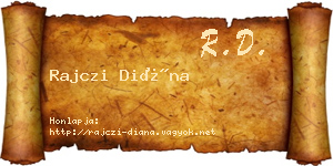 Rajczi Diána névjegykártya